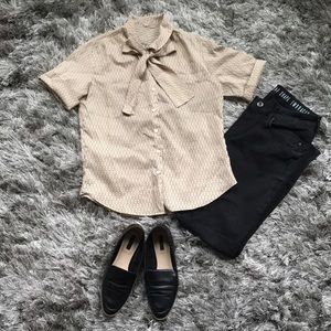 Vintage blouse with collar bow